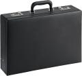 Attache Case for Documents – Expandable Black Vinyl Business Briefcase with Dual Combination Locks Attache Case for Documents – Expandable Black Vinyl Business Briefcase with Dual Combination Locks