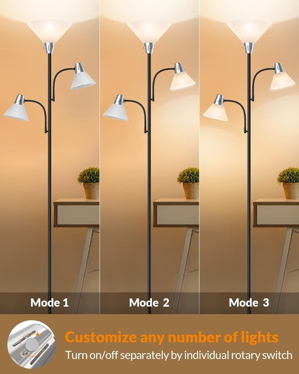 LED Floor Lamp with Flexible Gooseneck and Energy-efficient Lighting.