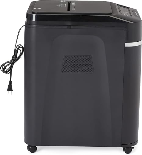 Cross-cut paper shredder with 8.5-gallon bin for secure document disposal.