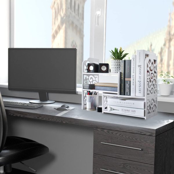 Adjustable Desktop Bookshelf