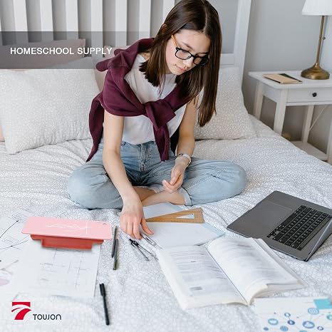 Whiteboard desk for quick notes, schedules, and creative doodles on a compact mini desktop. Perfect.