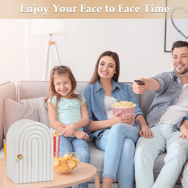 white bamboo phone box for family time