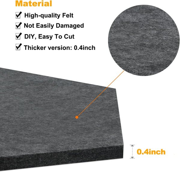 High-quality grey felt for wall collage and DIY designs.