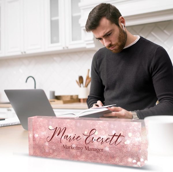 custom office desk name plate