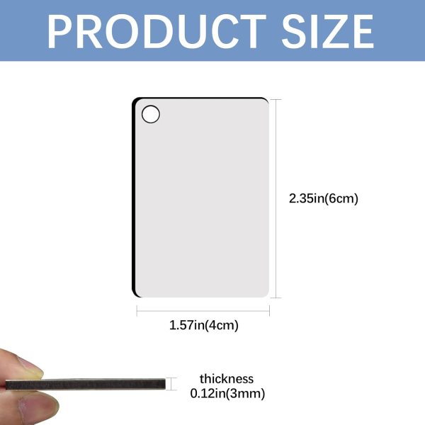 MDF Sublimation Keychain Blanks
