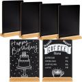 Mini Chalkboard Signs with Rustic Wooden Base for Tabletop Display, Wedding, Event, or Business Use Mini Chalkboard Signs with Rustic Wooden Base for Tabletop Display, Wedding, Event, or Business Use