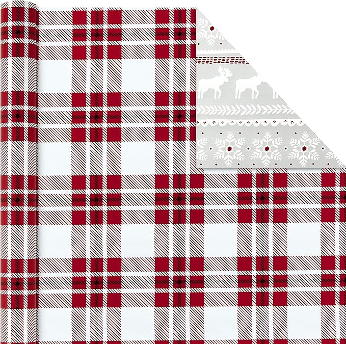 Reversible Christmas Gift Wrap 3-Pack – Holiday Designs for Gifts, Snowy Barn, Vintage Truck & More