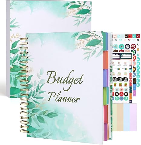 Budget Planner 2024 with Financial Goal Tracker, Monthly Expense Log & Bill Organizer | Large Personal Finance Planner with Stickers, Notes, and Gift Box