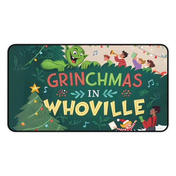 Festive Desk Mat – Christmas Office Decor, Large Gaming Mouse Pad, Christmas Gift for Desk Setup
