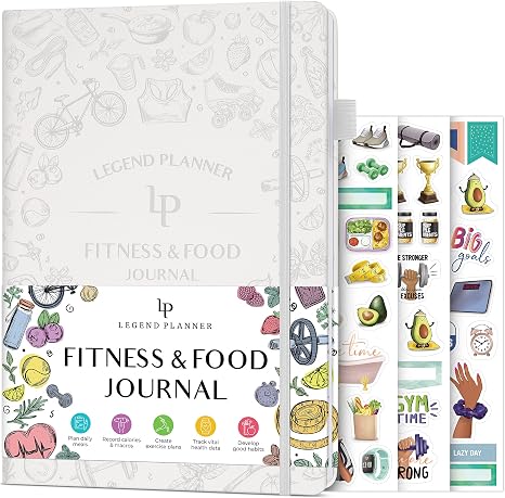 Comprehensive Fitness Journal for Women – Daily Meal Planner, Workout Tracker, Health Log & Nutrition Planner with Body Measurement Trackers, Goal Setting & 60-Day Money-Back Guarantee