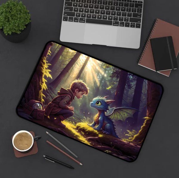 Large Neoprene dragon Desk Mat