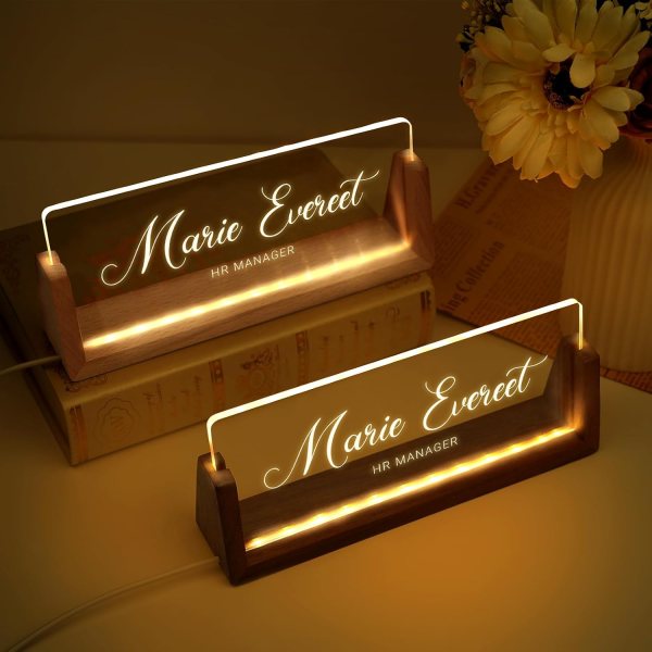 personalized LED desk name plate