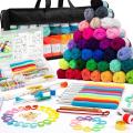 Crochet Supplies Set with 40 Colors of Acrylic Yarn, 73 Piece Crochet Kit with Hooks, Scissors, and Storage Bag for Beginners and Experts Crochet Supplies Set with 40 Colors of Acrylic Yarn, 73 Piece Crochet Kit with Hooks, Scissors, and Storage Bag for Beginners and Experts