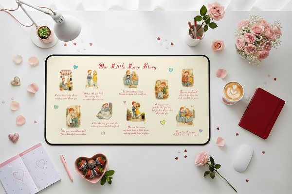 Valentine Desk Mat for Couples