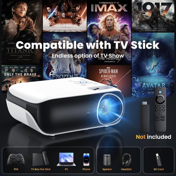 1080P Bluetooth Projector