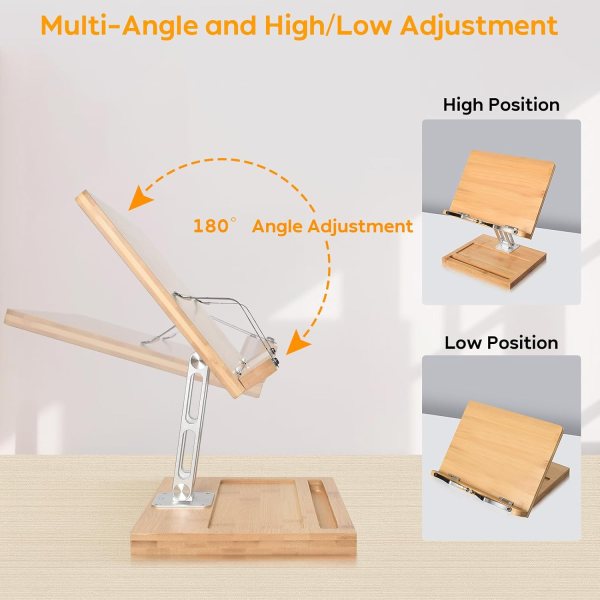 Adjustable book holder stand