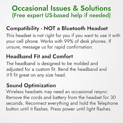 Wireless DECT headset for computer & phone, noise-canceling, comfortable fit, 5-year warranty.