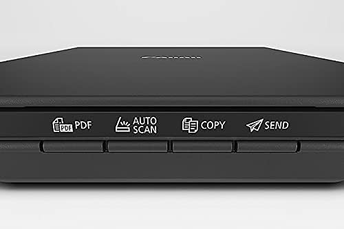 USB document scanner with auto scan mode and EZ buttons for home and office use.