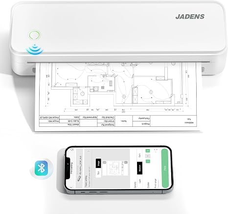 Portable Inkless Printer – Wireless Thermal Printer for Mobile and On-the-Go Use, Compatible with iOS & Android, Ideal for Labels, Documents, and More