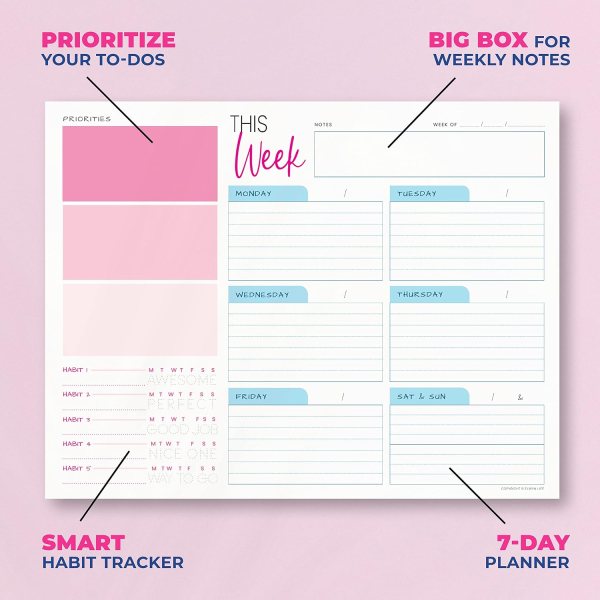 Weekly Productivity Planner Pad