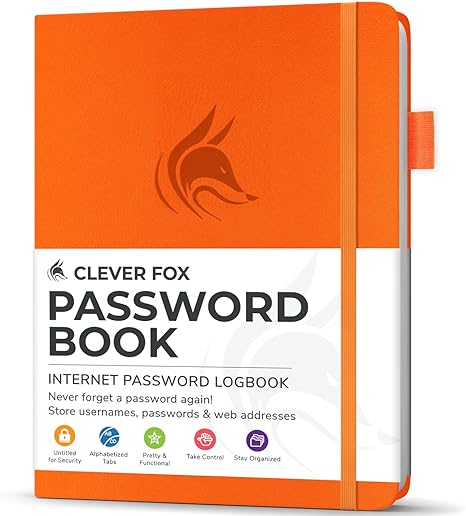 Secure Password Organizer Journal with Alphabetical Tabs for Easy Password Management, Storage, and Organization