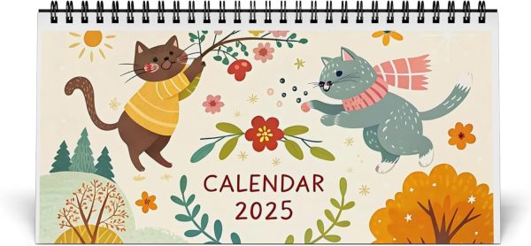 LAMBOCK Kawaii Cat Desktop Calendar 2025 –Cute Yearly Kawaii Calendar 2025 for Cat Lovers– 10″ x 5″ Desk Calendars 2025 LAMBOCK Kawaii Cat Desktop Calendar 2025 –Cute Yearly Kawaii Calendar 2025 for Cat Lovers– 10″ x 5″ Desk Calendars 2025
