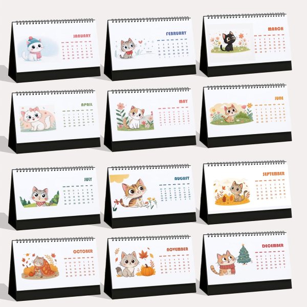Funny Cat Desk Calendar