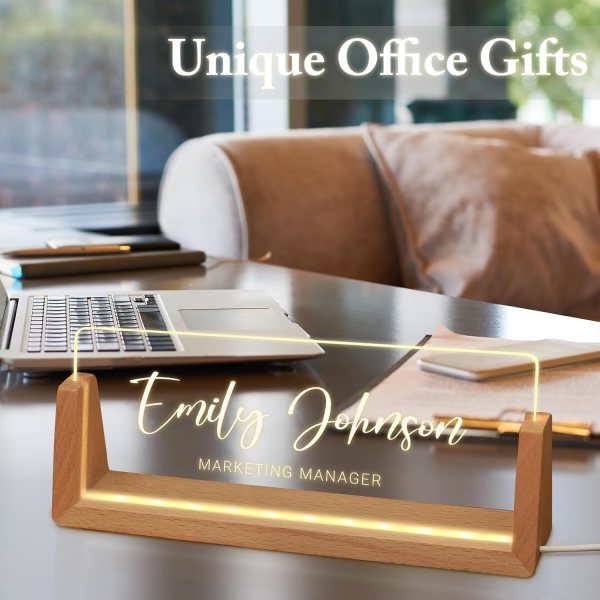 personalized LED desk name plate