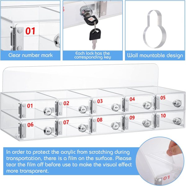 Lockable Clear Acrylic Cell Phone Lock