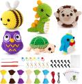 Crochet Animal Kit for Beginners – 3 Patterns: Chick, Octopus, Dino | Knitting Kit for Adults and Kids with Step-by-Step Video Tutorials, Yarns, Hooks, and Accessories Crochet Animal Kit for Beginners – 3 Patterns: Chick, Octopus, Dino | Knitting Kit for Adults and Kids with Step-by-Step Video Tutorials, Yarns, Hooks, and Accessories
