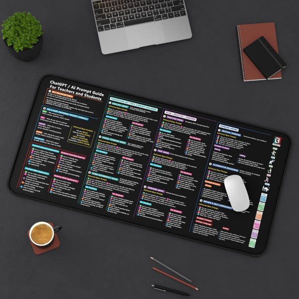 AI cheat sheet desk pad
