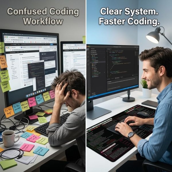 coding cheat sheet desk mat