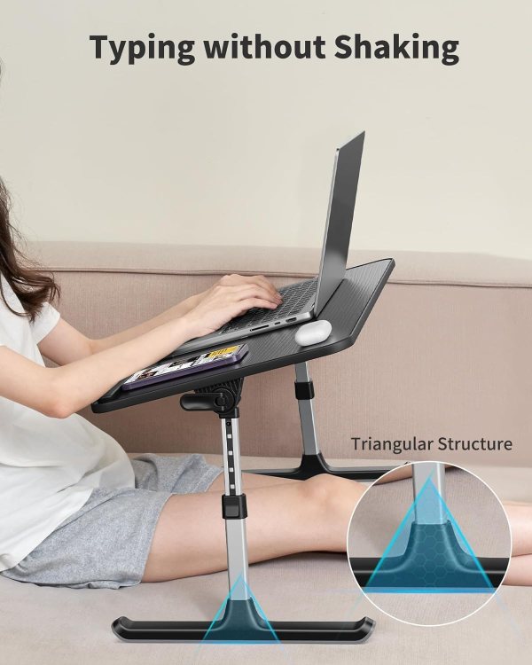 Adjustable bed desk