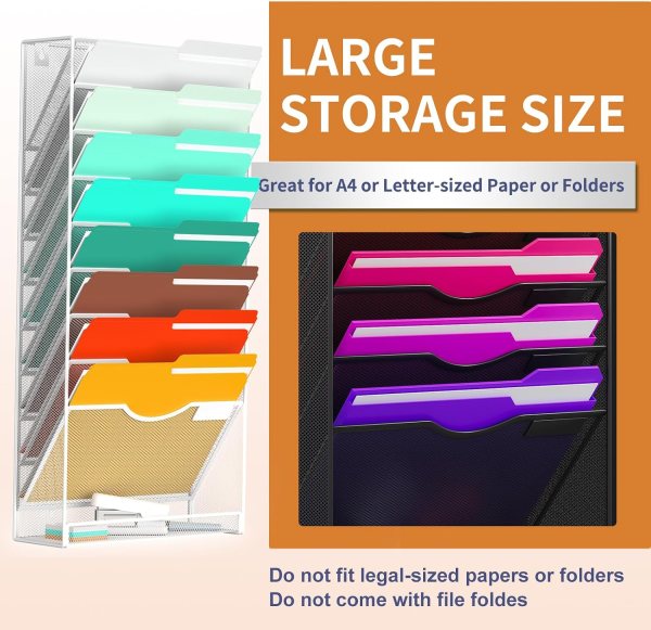 Wall hanging file organizer