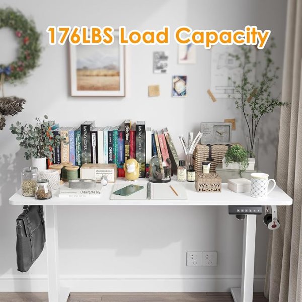 Adjustable height sit-stand desk with sturdy frame for ergonomic workspace.