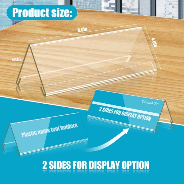 acrylic table name holders