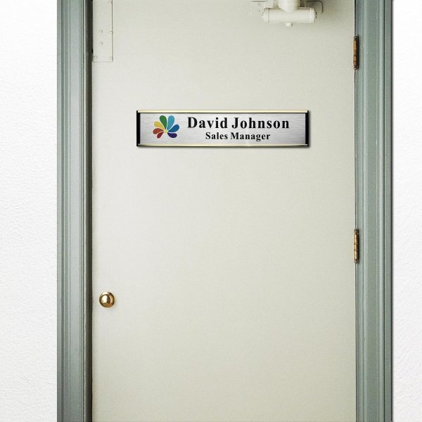 custom office door name plate