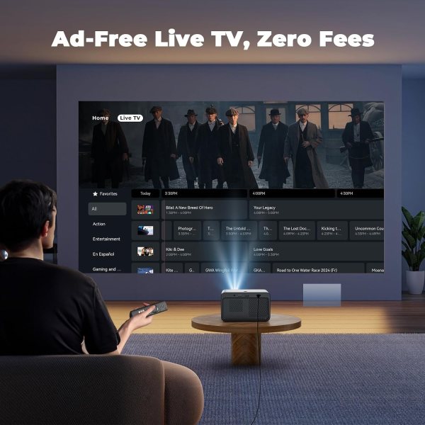 WiFi Projector 1080P with AI Auto‑Focus