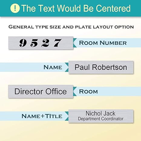 personalized office door name plate