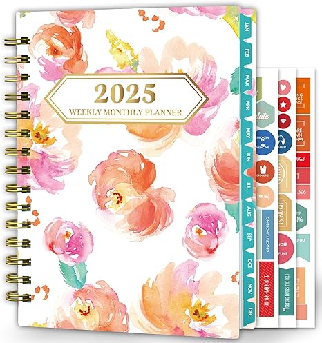 Hardcover Planner 2025 – Daily, Weekly, and Monthly Organizer for Productivity