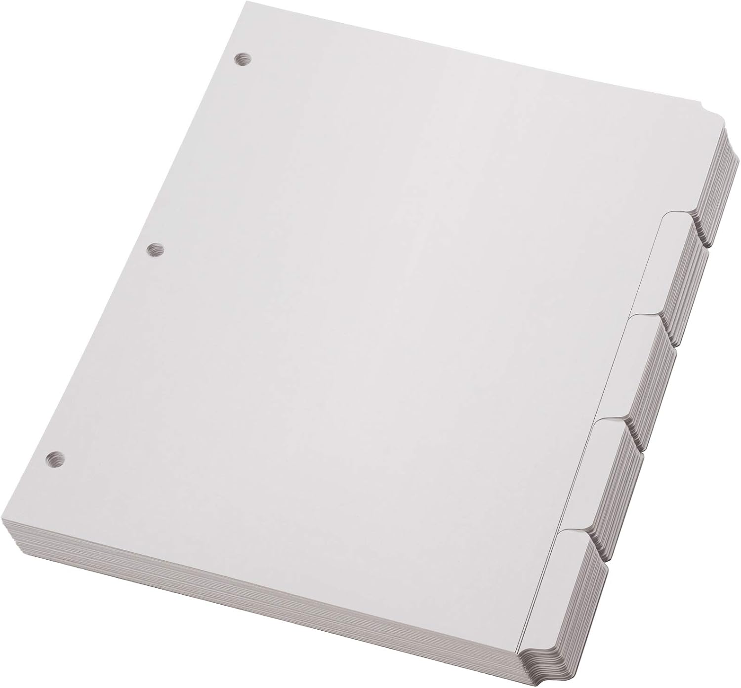 Binder Dividers, 20 Sets of 5 Tab Dividers for 3 Ring Binders, Easy Customization for School and Office Organization