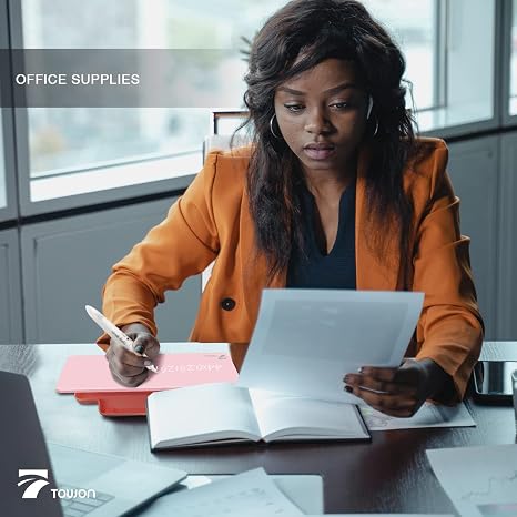 Mini desktop whiteboard for quick notes, doodles, and schedules on a glass desk. Perfect for office.