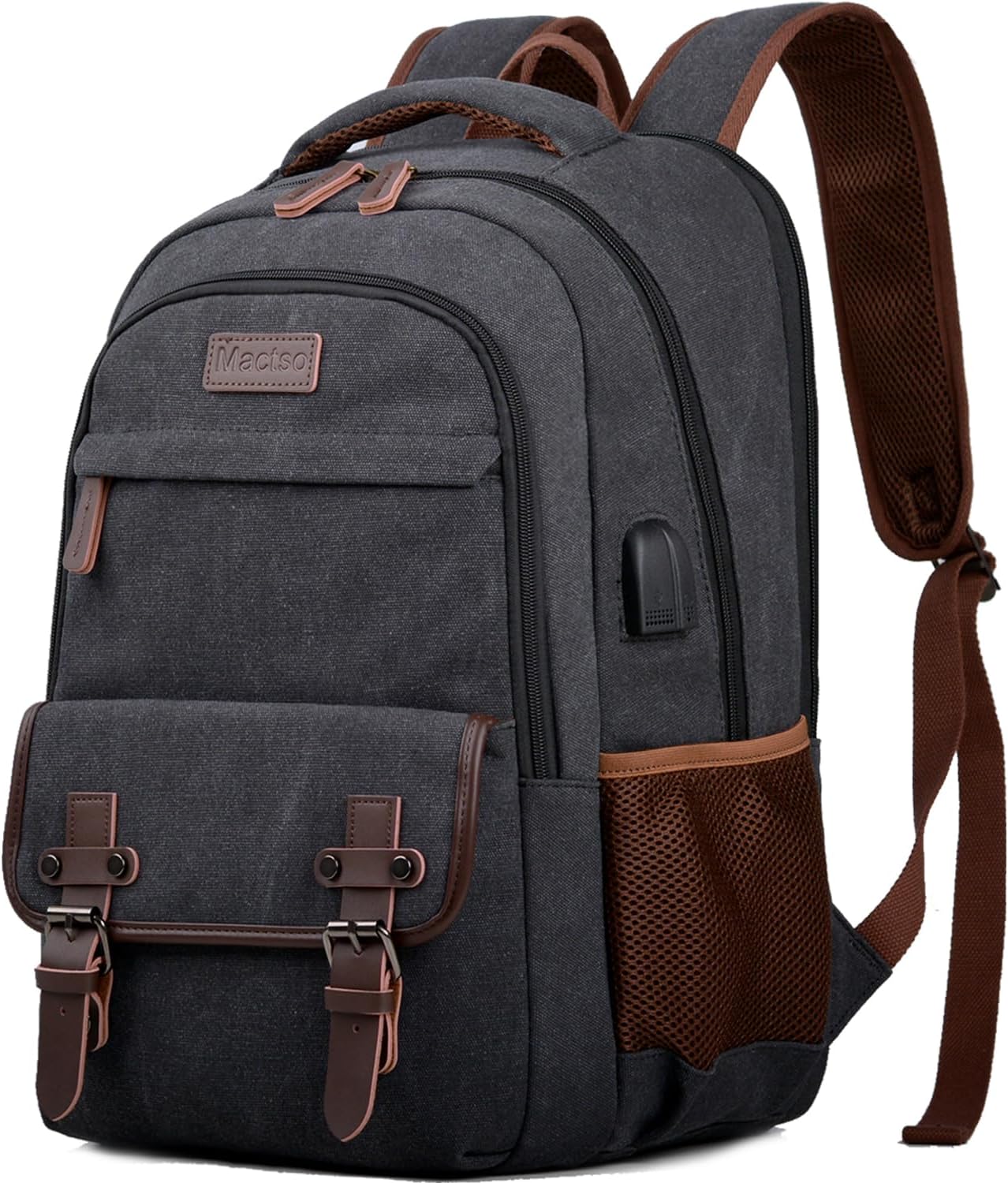 Laptop Backpack with USB Port – Large Capacity, Comfortable & Durable Backpack for 15.6-inch Laptop, Multiple Compartments & Charging Options
