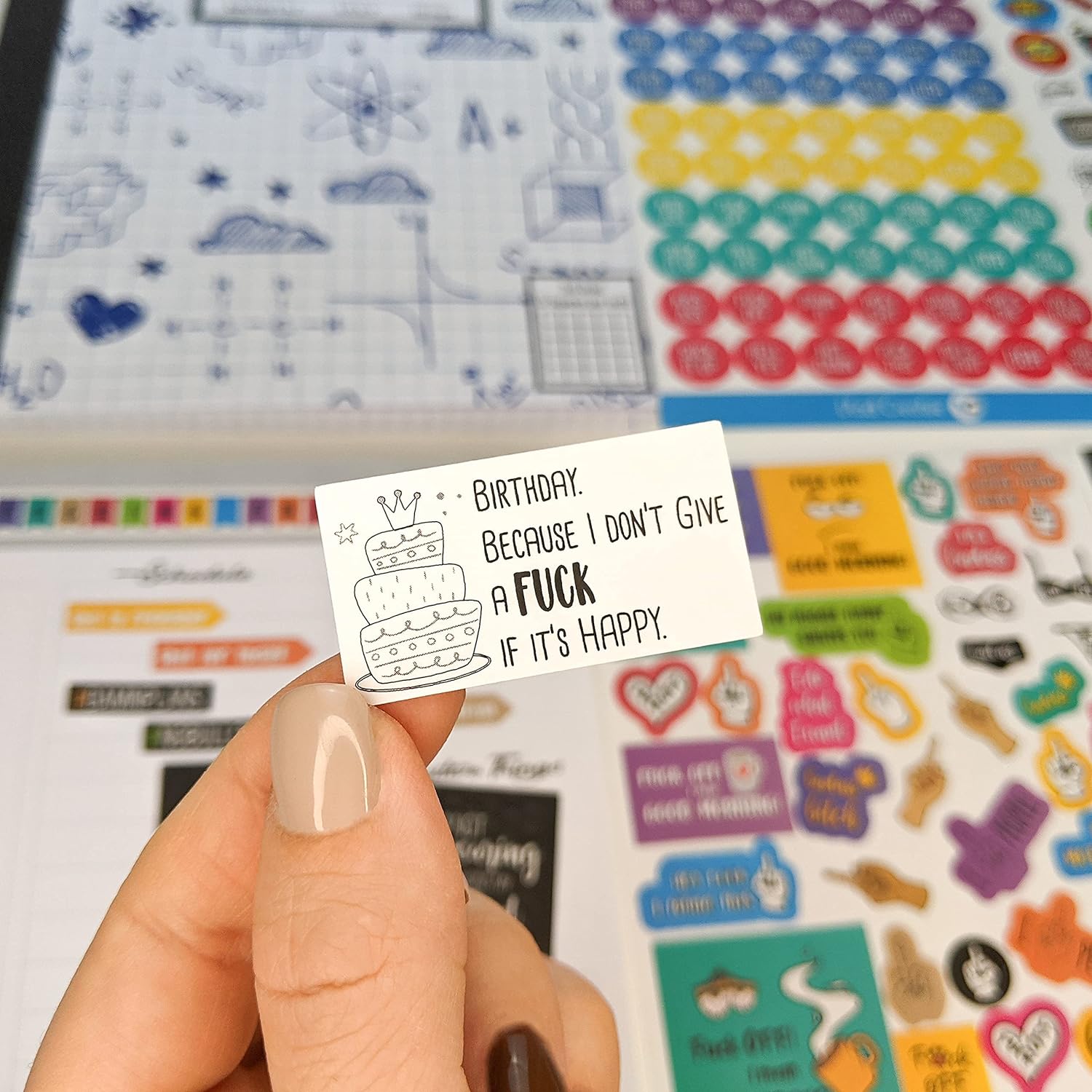 Sarcastic Planner Stickers – 660pcs Fun & Witty Planner Stickers for Adults with Humorous, Cheeky & Snarky Designs for Bullet Journals & Daily Planners