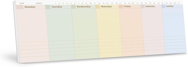 Undated Weekly Planner Pad