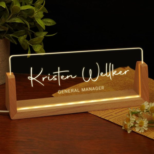 personalized LED desk name plate