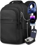 Travel Backpack, Large TSA Friendly Laptop Backpack with USB Port, Waterproof Business School Rucksack, Ideal for Men & Women Travel Backpack, Large TSA Friendly Laptop Backpack with USB Port, Waterproof Business School Rucksack, Ideal for Men & Women