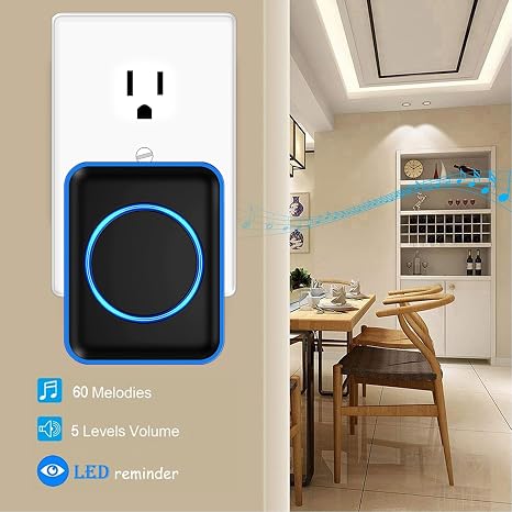 Elderly emergency call button with waterproof design, 52 melodies, and long-range connectivity for s.