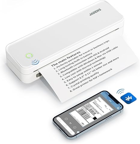 Travel Compact Printer – Wireless Portable Printer for On-the-Go Printing