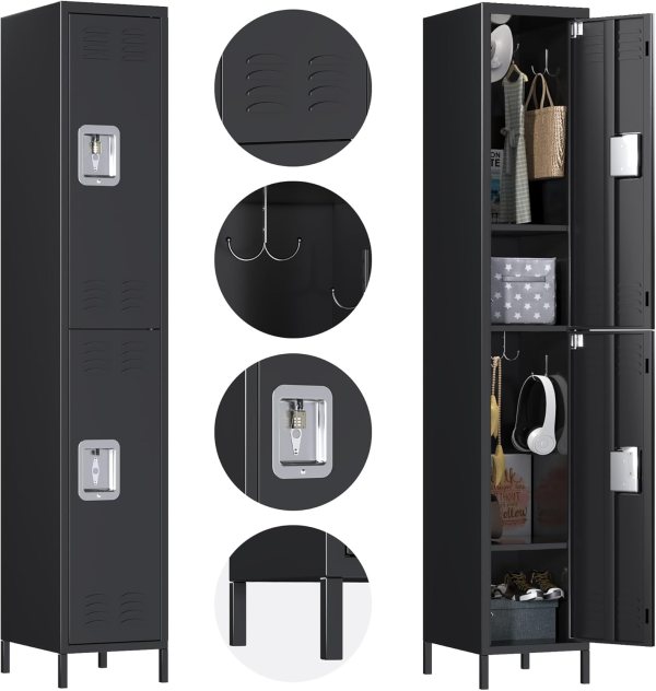 Lockable Office Cabinet – Secure Storage Locker with Spacious Compartments for Office Supplies, Clothes, and Personal Items